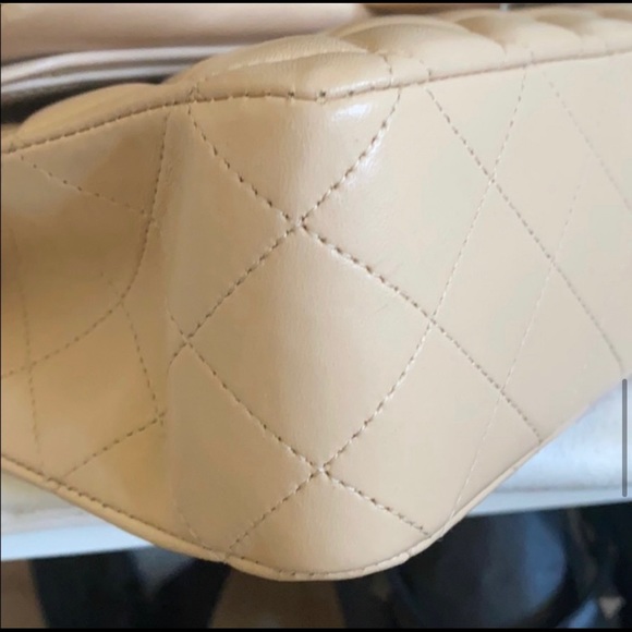 CHANEL CLASSIC LAMBSKIN DOUBLE FLAP MEDIUM BAG - Picture 9 of 14